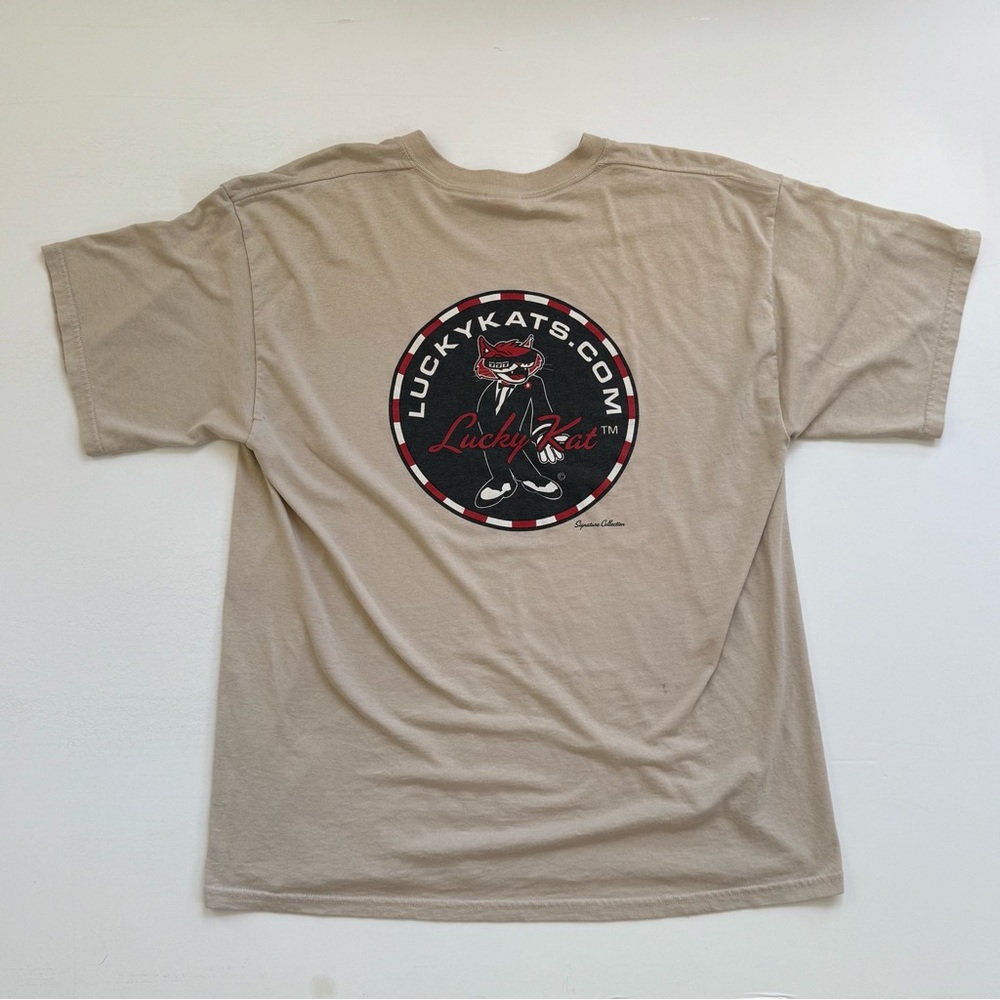 Lucky Kat Tan Graphic Tee